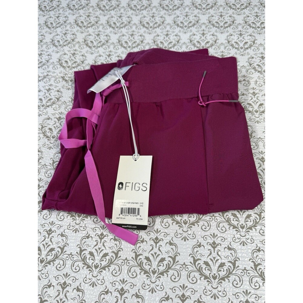 Figs Women's Track Pants in Deep Berry Plum